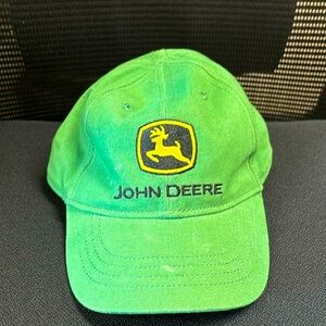 Toddler Size John Deere hat. Green is darker than pictured, not as neon IRL